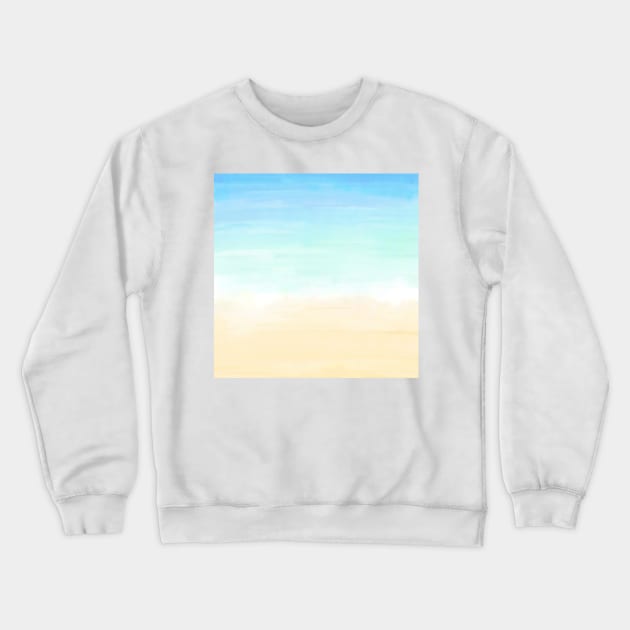 Beach Pastel Watercolor Crewneck Sweatshirt by PanyaCreative